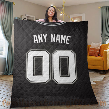 Custom Premium Quilt Blanket San Antonio Jersey Basketball Personalized Quilt Gifts for Her & Him